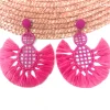 Feversave Pendientes Abanico Fucsia
