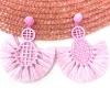 Feversave Pendientes Abanico Rosa