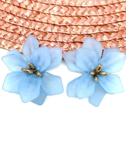 Feversave Pendientes Flor Azul