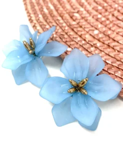 Feversave Pendientes Flor Azul