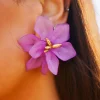 Feversave Pendientes Flor Malva