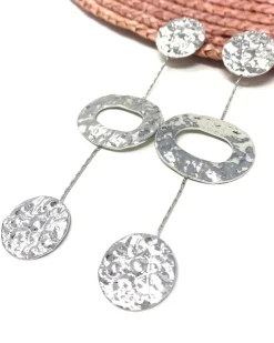 Feversave Pendientes Linares Plata