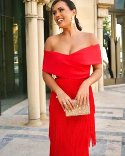 Feversave Vestido Afrodita Rojo
