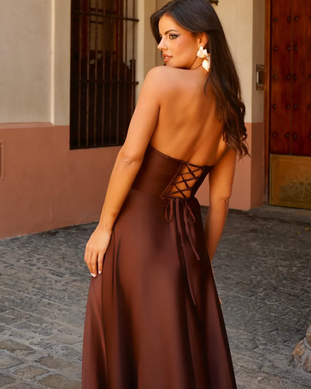 Feversave Vestido Begoña Chocolate