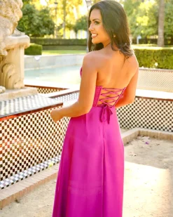 Feversave Vestido Begoña Fucsia