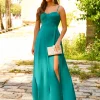 Feversave Vestido Begoña Verde Esmeralda