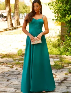 Feversave Vestido Begoña Verde Esmeralda