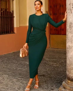 Feversave Vestido Brandy verde