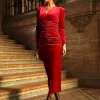 Feversave Vestido Cartier Rojo