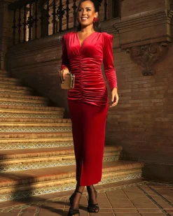 Feversave Vestido Cartier Rojo