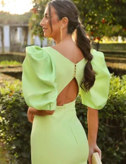 Feversave Vestido Cuba Verde Manzana