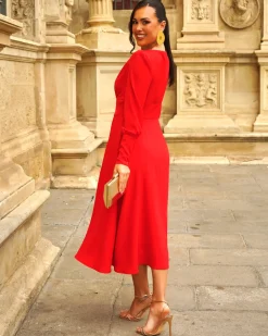 Feversave Vestido Galatea Rojo
