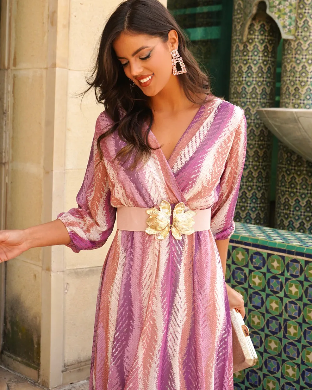 Feversave Vestido Galistea Rosa