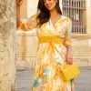 Feversave Vestido Italia Mostaza