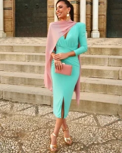 Feversave Vestido Jazmín Turquesa