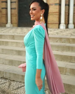 Feversave Vestido Jazmín Turquesa