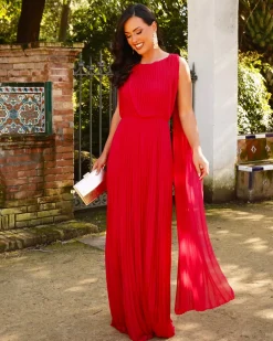 Feversave Vestido Luz Rojo