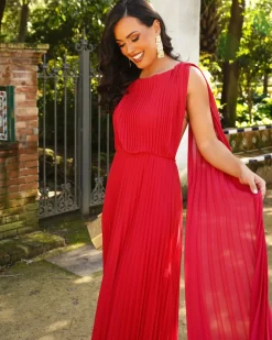 Feversave Vestido Luz Rojo