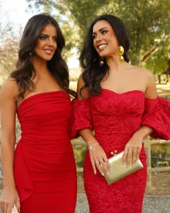 Feversave Vestido Margot Rojo