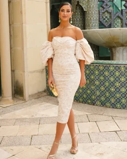 Feversave Vestido Selena Beige