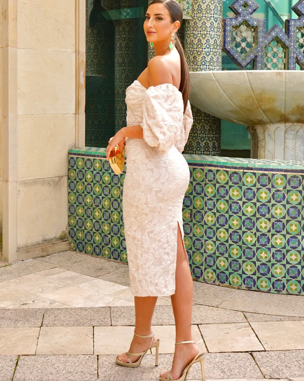 Feversave Vestido Selena Beige