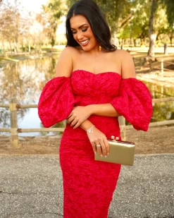 Feversave Vestido Selena Rojo