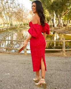 Feversave Vestido Selena Rojo