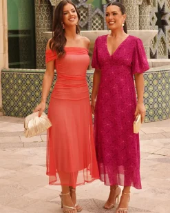 Feversave Vestido Simona Coral